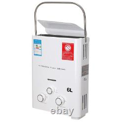 Hot Tankless Water Heater 6L Instant LPG Propane for Camping Shower and Trailers