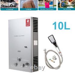 Hot Water Heater 10L Instant Gas Tankless Gas Boiler LPG Propane with Shower Kit