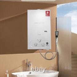 Hot Water Heater 10L Instant Gas Tankless Gas Boiler LPG Propane with Shower Kit