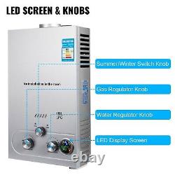 Large 18L Gas Tankless Instant LPG Propane Hot Water Heater Boiler WithShower Kit