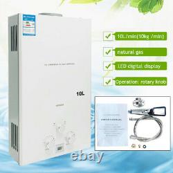 Natural Gas Water Heater 10L/min Wall-Mounted Tankless Water Heater Shower Head