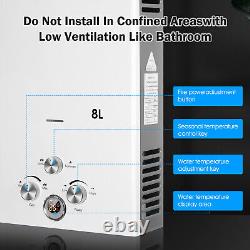 OYAJIA 8L Instant Gas Hot Water Heater Tankless Gas Boiler LPG Propane