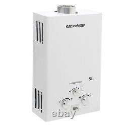 Outdoor 8 L Instant Propane Butane Gas Water Heater Tankless Shower Horse Bath