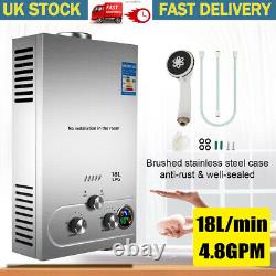 Portable 18L LPG Hot Water Heater Propane Gas Tankless Instant Boiler Outdoor