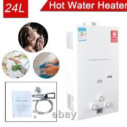 Portable LPG Propane Gas Hot Water Heater 24L Tankless Instant Gas Boiler 48KW