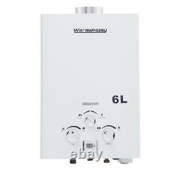 Portable LPG Propane Gas Hot Water Heater 6L Tankless Instant Boiler Shower Kit