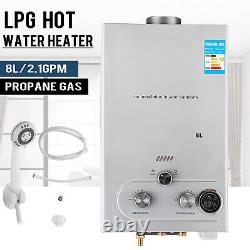 Portable LPG Propane Gas Hot Water Heater 8/12/16/18L Tankless Instant Boiler