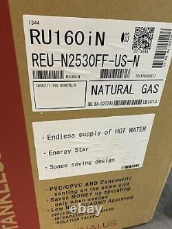 Rinnai RU160iN Sensei 9 GPM 160000 BTU Natural Gas Tankless Water Heater, Silver