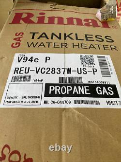 Rinnai V94eP Tankless Water Heater Propane Gas REU-VC2837W-US-P 199k BTU S-10