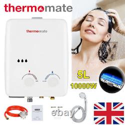 THERMOMATE 5L 37mbar Instant Hot Water Heater Tankless Gas Boiler Camping LPG