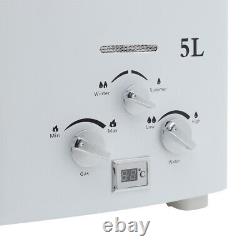 Tankless Gas Water Heater 5L Portabl Hot Water Heater Propane LPG Instant Boiler