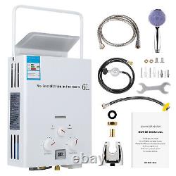 Tankless Portable Gas Water Heater LPG Propane 6L Boiler Camping with Shower Head