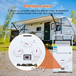 Tankless Portable Gas Water Heater LPG Propane 6L Boiler Camping with Shower Head