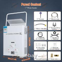 Tankless Portable Gas Water Heater LPG Propane 6L Boiler Camping with Shower Head