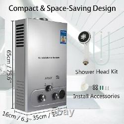 Upgrade Propane Gas Hot Water Heater Tankless 18L With Shower Head Water Filter