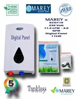 Water Heater Tankless Electric Best Tiny House 3 GPM 220V Marey ECO110 Dealer