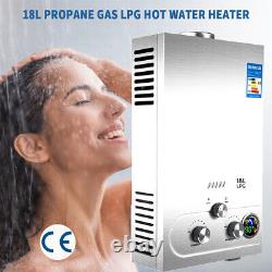 18l Chaudière À Eau Chaude À Gaz Propane Sans Réservoir Chaudière De Chauffage Instantané Kit De Douche