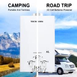 8l Gaz Sans Réservoir Chauffe-eau Chaude Gpl Propane Instant Boiler Camping Kits De Douche