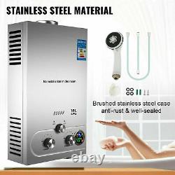 Chaudière À Eau Chaude Gpl 18l Propane Gaz Sans Réservoir Instant Boiler Portable Shower Kit