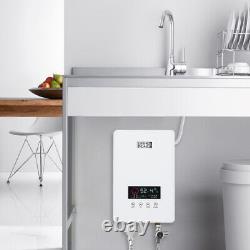 Chauffe-eau Instantané Électrique Sans Réservoir Sous Robinet D'évier Affichage LCD Et Kit De Douche