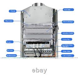 Chauffe-eau à gaz instantané 6L/8L/10L/12L/18L Chaudière à gaz sans réservoir LPG Propane