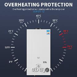 Chauffe-eau à gaz propane de 20 litres Chauffe-eau instantané au gaz de pétrole liquéfié (LPG) sans réservoir de douche