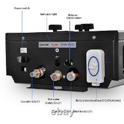 Chauffe-eau au gaz propane de 16L Chauffe-eau instantané sans réservoir au GPL avec kit de douche