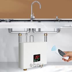 Chauffe-eau électrique instantané 3000W Mini chauffe-eau sans réservoir avec salle de bains LCD