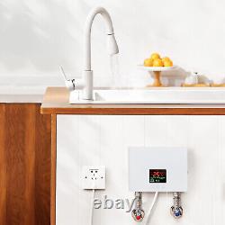 Chauffe-eau électrique instantané 3000W Mini chauffe-eau sans réservoir avec salle de bains LCD