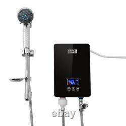 Chauffe-eau électrique instantané 6000W avec écran LCD sans réservoir Kit de douche pour salle de bain cuisine