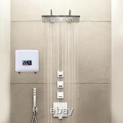 Chauffe-eau électrique instantané sans réservoir de 7500W pour salle de bain et cuisine avec écran LCD chaud sous l'évier.