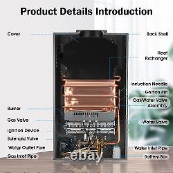 Chauffe-eau instantané à gaz de 18L sans réservoir Chaudière à gaz propane Chauffe-eau LPG UK