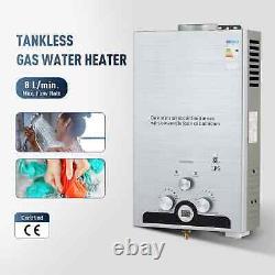 Chauffe-eau instantané à gaz de 8L, 13,6 kW, sans réservoir, chaudière à eau à gaz liquéfié (GPL).