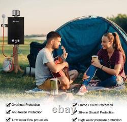 Chauffe-eau instantané au gaz propane de 10L sans réservoir pour camping douche d'eau chaude