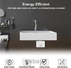 Chauffe-eau instantané électrique avec affichage LED de 5,5 kW pour évier sur/sous le robinet de cuisine