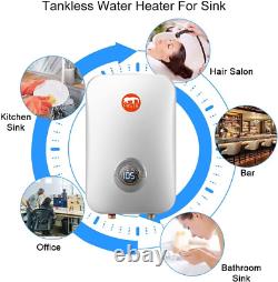Chauffe-eau instantané électrique de 7500W sous l'évier pour douche chaude au robinet à la maison