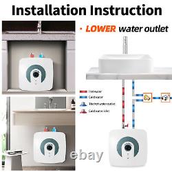 Chauffe-eau instantané électrique sans réservoir de 1500W sous l'évier pour robinet d'eau chaude dans la salle de bain ou la cuisine.