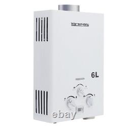 Chauffe-eau instantané portable 6L 12KW, chaudière à gaz sans réservoir, geyser d'eau LPG