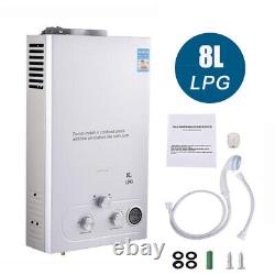 Chauffe-eau instantané portable sans réservoir 8L au propane GPL 16KW