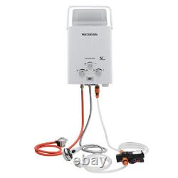 Chauffe-eau instantané sans réservoir 5L 10KW au gaz propane LPG avec kit de douche