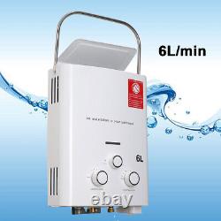 Chauffe-eau instantané sans réservoir au propane 6L pour douche de camping