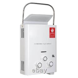 Chauffe-eau instantané sans réservoir de 6 L, chaudière de chauffage instantané au gaz propane LPG avec kit de douche