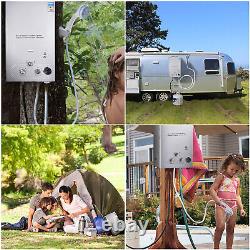 Chauffe-eau portable à gaz de 16L pour douche en camping, instantané en extérieur, 32KW, Royaume-Uni.