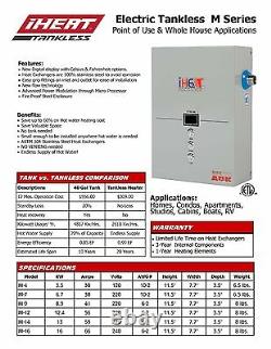 Iheat M-7 6.7kw Pou Electric Tankless Water Heater Drakken 220v