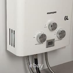 Kit de chauffe-eau instantané 6L portable, chaudière sans réservoir au gaz propane LPG pour douche.