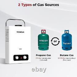 Kit de chauffe-eau instantané CAMPLUX 6L, chaudière portable au gaz propane LPG pour douche