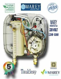 Marey Electric Pou Tankless Water Heater Pp220 2.5gpm 220v Rénové Vendeur Américain
