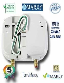Marey Electric Pou Tankless Water Heater Pp220 2.5gpm 220v Rénové Vendeur Américain