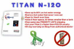 Titan Tankless N-120 Hot Water Heater 220v Avec Expédition Gratuite Le Jour Même. Nouveau